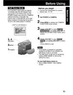 Предварительный просмотр 11 страницы Panasonic Digital Palmcoder PV-DV103 Operating Instructions Manual