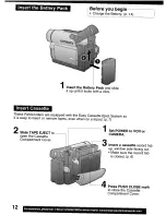 Предварительный просмотр 12 страницы Panasonic Digital Palmcoder PV-DV103 Operating Instructions Manual