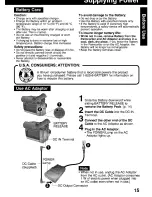 Preview for 15 page of Panasonic Digital Palmcoder PV-DV103 Operating Instructions Manual