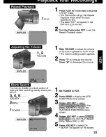 Preview for 31 page of Panasonic Digital Palmcoder PV-DV103 Operating Instructions Manual