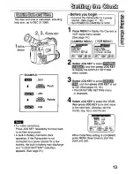 Preview for 13 page of Panasonic Digital Palmconder PV-DV101 Operating Instructions Manual