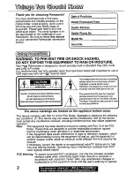 Предварительный просмотр 2 страницы Panasonic Digital Palmconder PV-DV51 Operating Instructions Manual