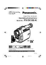Panasonic Digital Palmcorder PalmSight PV-DV100-K Operating Instructions Manual preview