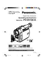 Preview for 1 page of Panasonic Digital Palmcorder PalmSight PV-DV100-K Operating Instructions Manual