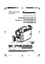 Panasonic Digital Palmcorder PalmSight PV-DV200-K Operating Instructions Manual preview