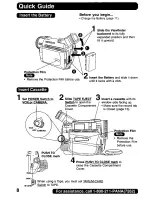 Предварительный просмотр 8 страницы Panasonic Digital Palmcorder PalmSight PV-DV600 Operating Manual