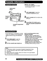 Предварительный просмотр 14 страницы Panasonic Digital Palmcorder PalmSight PV-DV600 Operating Manual