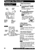 Предварительный просмотр 36 страницы Panasonic Digital Palmcorder PalmSight PV-DV600 Operating Manual