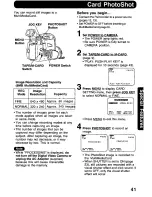 Предварительный просмотр 41 страницы Panasonic Digital Palmcorder PalmSight PV-DV600 Operating Manual