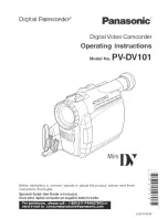 Panasonic Digital Palmcorder PV-DV101 Operating Instructions Manual preview