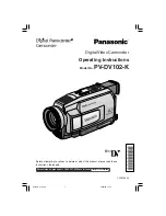 Panasonic Digital Palmcorder PV-DV102-K Operating Instructions Manual preview