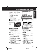 Preview for 15 page of Panasonic Digital Palmcorder PV-DV102-K Operating Instructions Manual