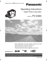 Panasonic Digital Palmcorder PV-GS55 Operating Instructions Manual preview