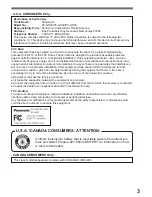 Preview for 3 page of Panasonic DIGITAL Palmcorder PV-GS59 Operating Instructions Manual