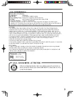 Preview for 3 page of Panasonic Digital Palmcorder PV-GS69 Operating Instructions Manual