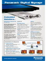 Preview for 1 page of Panasonic Digital Signage Specifications