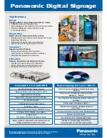 Preview for 2 page of Panasonic Digital Signage Specifications
