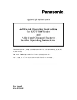 Preview for 1 page of Panasonic DIgital Super hy KX-T7425 User Manual Addendum