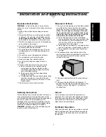 Preview for 5 page of Panasonic Dimension4 NN-C2000W Operation Manual And Cookbook