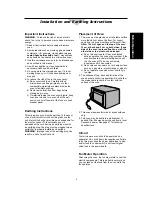 Preview for 3 page of Panasonic Dimension4 NN-C988W Operating Manual And Cook Book