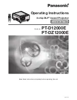 Panasonic DLP PT-D12000E Operating Instructions Manual preview