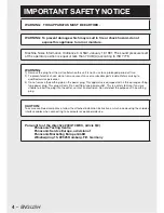 Preview for 4 page of Panasonic DLP PT-D12000E Operating Instructions Manual