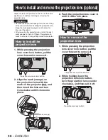 Preview for 36 page of Panasonic DLP PT-D12000E Operating Instructions Manual