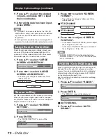 Preview for 72 page of Panasonic DLP PT-D12000E Operating Instructions Manual