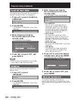 Preview for 84 page of Panasonic DLP PT-D12000E Operating Instructions Manual