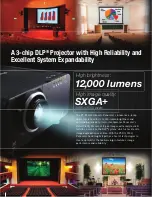 Preview for 2 page of Panasonic DLP PT-D12000U Brochure & Specs