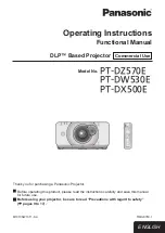 Panasonic DLP PT-DW530E Operating Instructions Manual preview