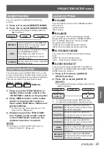 Предварительный просмотр 67 страницы Panasonic DLP PT-DW530E Operating Instructions Manual