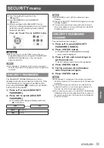 Предварительный просмотр 73 страницы Panasonic DLP PT-DW530E Operating Instructions Manual