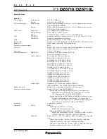 Preview for 2 page of Panasonic DLP PT-DZ6710 Specification Sheet