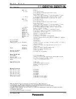 Preview for 3 page of Panasonic DLP PT-DZ6710 Specification Sheet