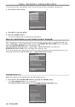 Preview for 44 page of Panasonic DLP PT-FRZ50 Operating Instructions Manual