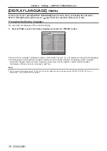 Preview for 78 page of Panasonic DLP PT-FRZ50 Operating Instructions Manual