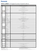 Предварительный просмотр 2 страницы Panasonic DMC-F2K Specifications