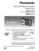 Panasonic DMC-F3K Basic Operating Instructions Manual preview