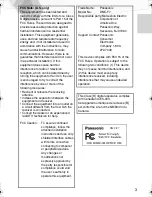 Preview for 3 page of Panasonic DMC-F7PP Operating Instructions Manual