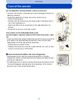 Предварительный просмотр 5 страницы Panasonic DMC-FH10P Owner'S Manual