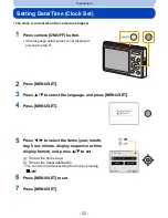 Предварительный просмотр 22 страницы Panasonic DMC-FH10P Owner'S Manual