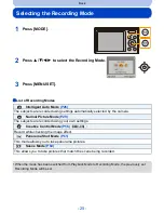 Предварительный просмотр 25 страницы Panasonic DMC-FH10P Owner'S Manual