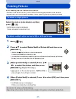 Предварительный просмотр 37 страницы Panasonic DMC-FH10P Owner'S Manual