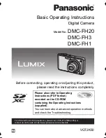 Panasonic DMC-FH1A Basic Operating Instructions Manual preview