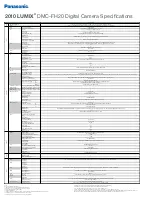 Предварительный просмотр 2 страницы Panasonic DMC-FH20A Specifications