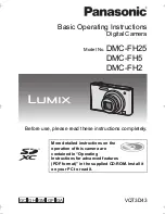 Panasonic DMC-FH25A Basic Operating Instructions Manual preview