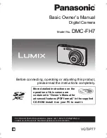 Предварительный просмотр 1 страницы Panasonic DMC-FH7K Basic Owner'S Manual