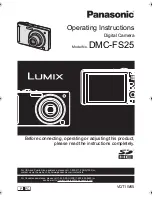 Panasonic DMC FS25S - Lumix Digital Camera Operating Instructions Manual preview