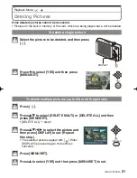 Preview for 21 page of Panasonic DMC FS42K - Lumix Digital Camera Basic Operating Instructions Manual